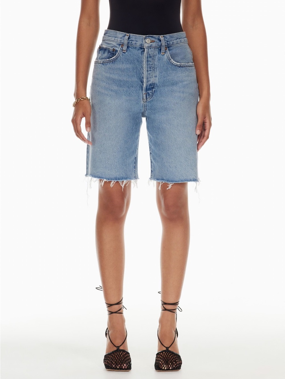 Agolde Ira Mid Rise Loose Denim Short—Size 26